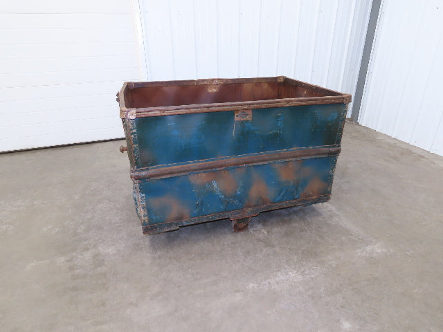 Vintage Tobacco Rolling Cart Factory Bin Steampunk Basket Storage Sutliff Blue