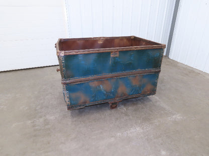 Vintage Tobacco Rolling Cart Factory Bin Steampunk Basket Storage Sutliff Blue