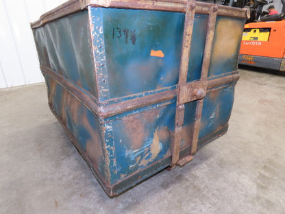 Vintage Tobacco Rolling Cart Factory Bin Steampunk Basket Storage Sutliff Blue