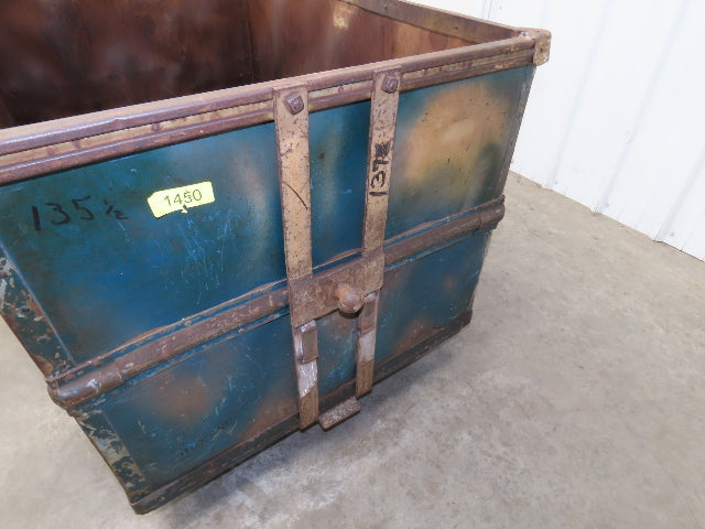 Vintage Tobacco Rolling Cart Factory Bin Steampunk Basket Storage Sutliff Blue