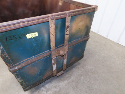 Vintage Tobacco Rolling Cart Factory Bin Steampunk Basket Storage Sutliff Blue