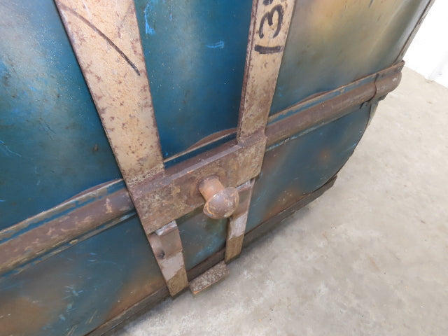 Vintage Tobacco Rolling Cart Factory Bin Steampunk Basket Storage Sutliff Blue