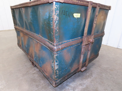 Vintage Tobacco Rolling Cart Factory Bin Steampunk Basket Storage Sutliff Blue