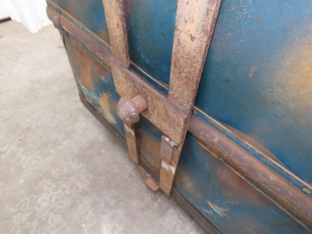 Vintage Tobacco Rolling Cart Factory Bin Steampunk Basket Storage Sutliff Blue