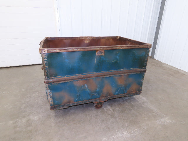 Vintage Tobacco Rolling Cart Factory Bin Steampunk Basket Storage Sutliff Blue