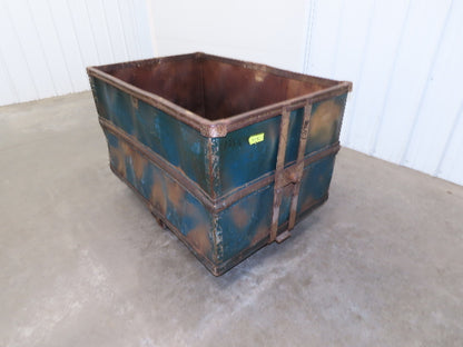 Vintage Tobacco Rolling Cart Factory Bin Steampunk Basket Storage Sutliff Blue
