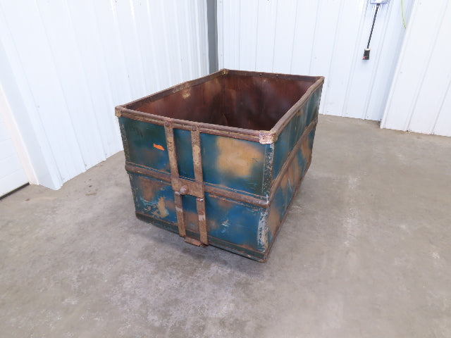 Vintage Tobacco Rolling Cart Factory Bin Steampunk Basket Storage Sutliff Blue