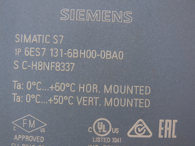 Siemens 6ES7 131-6BH00-0BA0 SIMATIC ET200SP Digital Input DI 16x 24VDC Lot of 2