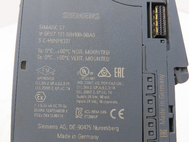 Siemens 6ES7 131-6BH00-0BA0 SIMATIC ET200SP Digital Input DI 16x 24VDC Lot of 2