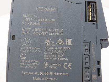 Siemens 6ES7 131-6BH00-0BA0 SIMATIC ET200SP Digital Input DI 16x 24VDC Lot of 2