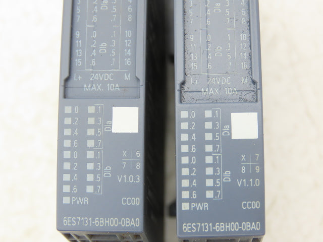 Siemens 6ES7 131-6BH00-0BA0 SIMATIC ET200SP Digital Input DI 16x 24VDC Lot of 2
