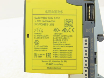 Siemens 6ES7 136-6DB00-0CA0 SIMATIC ET200SP F-DQ 4X24 V Digital Output DC/2A