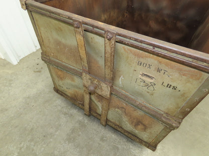 Diamond Fibre Vintage Sutliff Tobacco Rolling Cart Factory Bin Steampunk Storage