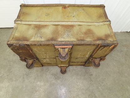 Diamond Fibre Vintage Sutliff Tobacco Rolling Cart Factory Bin Steampunk Storage
