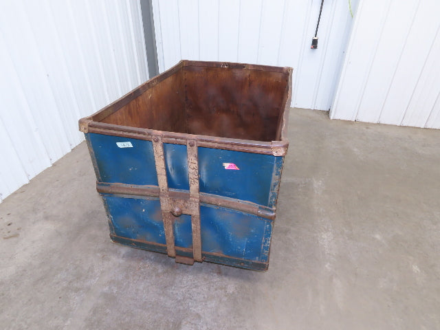 Vintage Tobacco Rolling Cart Factory Bin Steampunk Basket Storage Sutliff Blue
