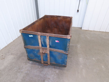 Vintage Tobacco Rolling Cart Factory Bin Steampunk Basket Storage Sutliff Blue