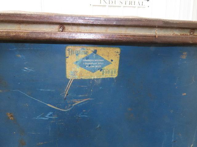 Vintage Tobacco Rolling Cart Factory Bin Steampunk Basket Storage Sutliff Blue