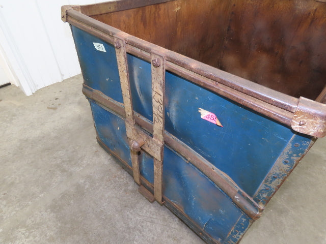 Vintage Tobacco Rolling Cart Factory Bin Steampunk Basket Storage Sutliff Blue