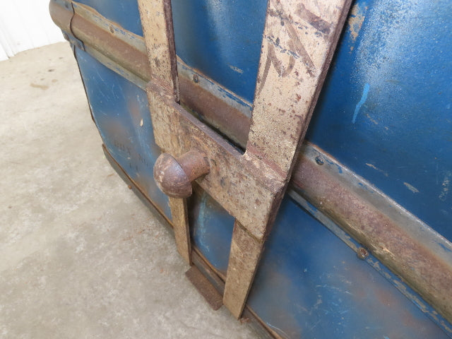 Vintage Tobacco Rolling Cart Factory Bin Steampunk Basket Storage Sutliff Blue