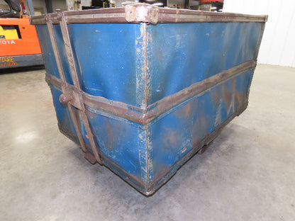 Vintage Tobacco Rolling Cart Factory Bin Steampunk Basket Storage Sutliff Blue