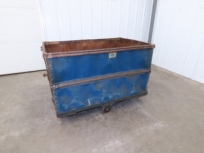 Vintage Tobacco Rolling Cart Factory Bin Steampunk Basket Storage Sutliff Blue