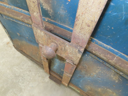 Vintage Tobacco Rolling Cart Factory Bin Steampunk Basket Storage Sutliff Blue