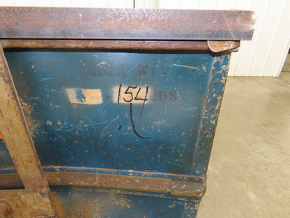 Vintage Tobacco Rolling Cart Factory Bin Steampunk Basket Storage Sutliff Blue