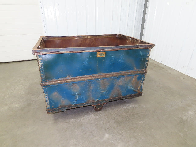 Vintage Tobacco Rolling Cart Factory Bin Steampunk Basket Storage Sutliff Blue