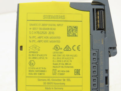 Siemens 6ES7 136-6BA00-0CA0 SIMATIC ET200SP F-DI 8x HF Digital Input