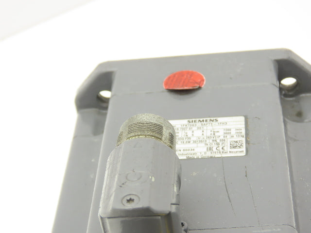 Siemens 1FK7063-5AF71-1FH3 AC Servo Motor 263V 11Nm 7200rpm 3Ph Brake Encoder