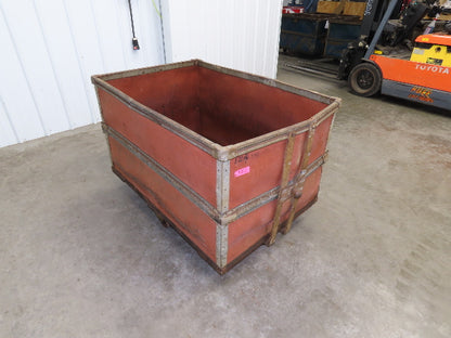Vintage Tobacco Rolling Cart Factory Bin Steampunk Basket Storage Sutliff Red