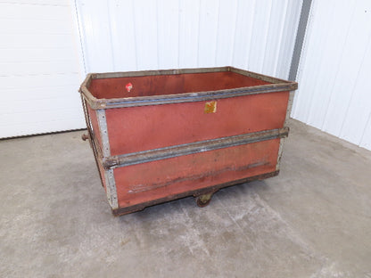 Vintage Tobacco Rolling Cart Factory Bin Steampunk Basket Storage Sutliff Red