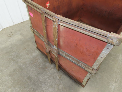 Vintage Tobacco Rolling Cart Factory Bin Steampunk Basket Storage Sutliff Red