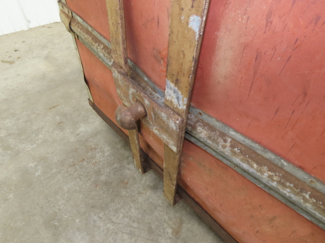 Vintage Tobacco Rolling Cart Factory Bin Steampunk Basket Storage Sutliff Red