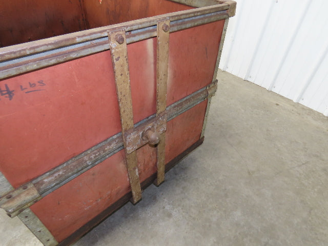 Vintage Tobacco Rolling Cart Factory Bin Steampunk Basket Storage Sutliff Red