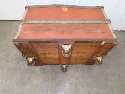 Vintage Tobacco Rolling Cart Factory Bin Steampunk Basket Storage Sutliff Red