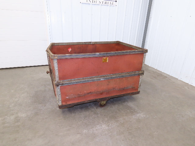 Vintage Tobacco Rolling Cart Factory Bin Steampunk Basket Storage Sutliff Red