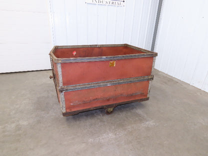 Vintage Tobacco Rolling Cart Factory Bin Steampunk Basket Storage Sutliff Red