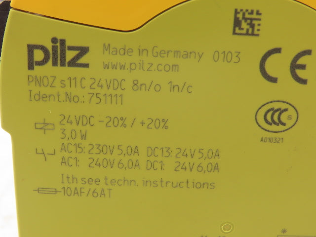 Pilz PNOZ s11C Safety Relay PNOZSIGMA Series 24VDC Spring Cage 8 N.O. & 1 N.C.