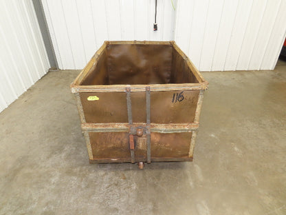 Vintage Tobacco Rolling Cart Factory Bin Steampunk Basket Storage Sutliff