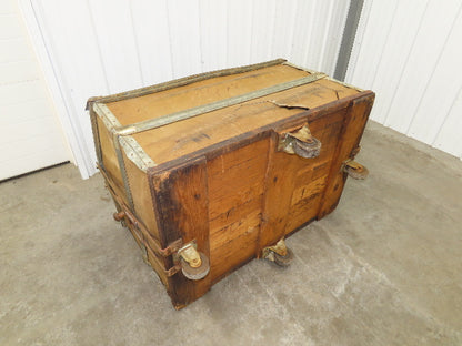 Vintage Sutliff Tobacco Rolling Cart Factory Bin Steampunk Basket Storage Damage