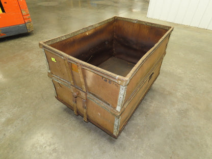 Vintage Sutliff Tobacco Rolling Cart Factory Bin Steampunk Basket Storage Damage