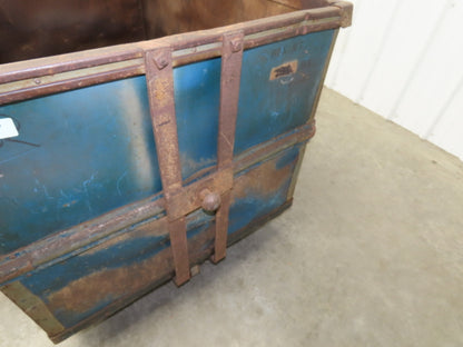 Vintage Sutliff Tobacco Rolling Cart Factory Bin Steampunk Basket Storage Blue