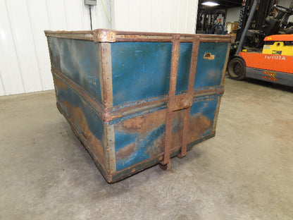Vintage Sutliff Tobacco Rolling Cart Factory Bin Steampunk Basket Storage Blue