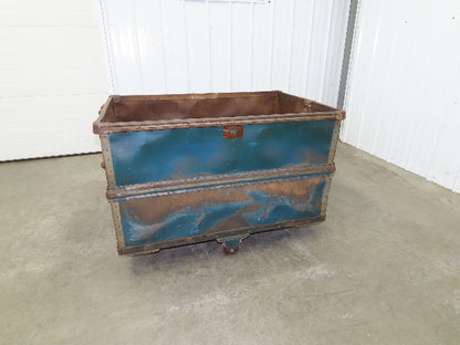 Vintage Sutliff Tobacco Rolling Cart Factory Bin Steampunk Basket Storage Blue