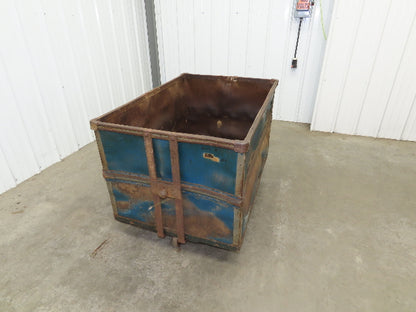 Vintage Sutliff Tobacco Rolling Cart Factory Bin Steampunk Basket Storage Blue
