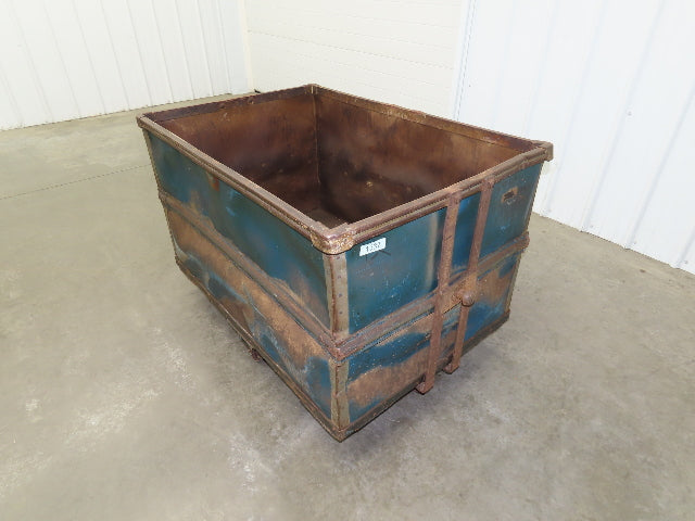 Vintage Sutliff Tobacco Rolling Cart Factory Bin Steampunk Basket Storage Blue