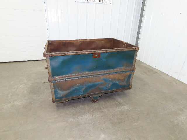 Vintage Sutliff Tobacco Rolling Cart Factory Bin Steampunk Basket Storage Blue