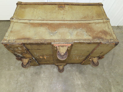 Diamond Fibre Vintage Sutliff Tobacco Rolling Cart Factory Bin Steampunk Storage