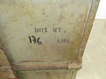 Diamond Fibre Vintage Sutliff Tobacco Rolling Cart Factory Bin Steampunk Storage